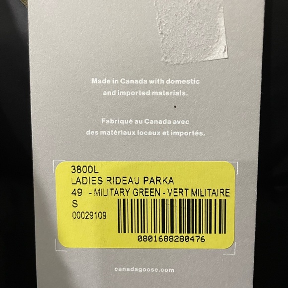 Canada goose rideau parka military green small - Picture 14 of 16